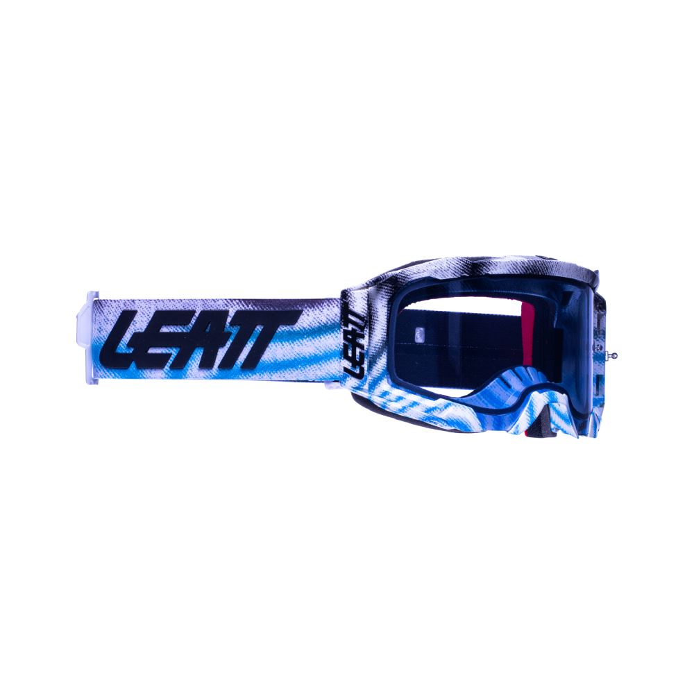 Leatt 2024 Goggles Velocity 4.5 Zebra Blue - Light Grey Lens